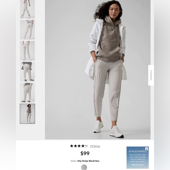 Athleta Brooklyn Textured Ankle Pant Size 14 - Picture 4 of 14